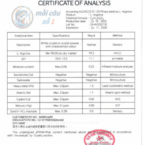 COA L-Arginine 98.5%